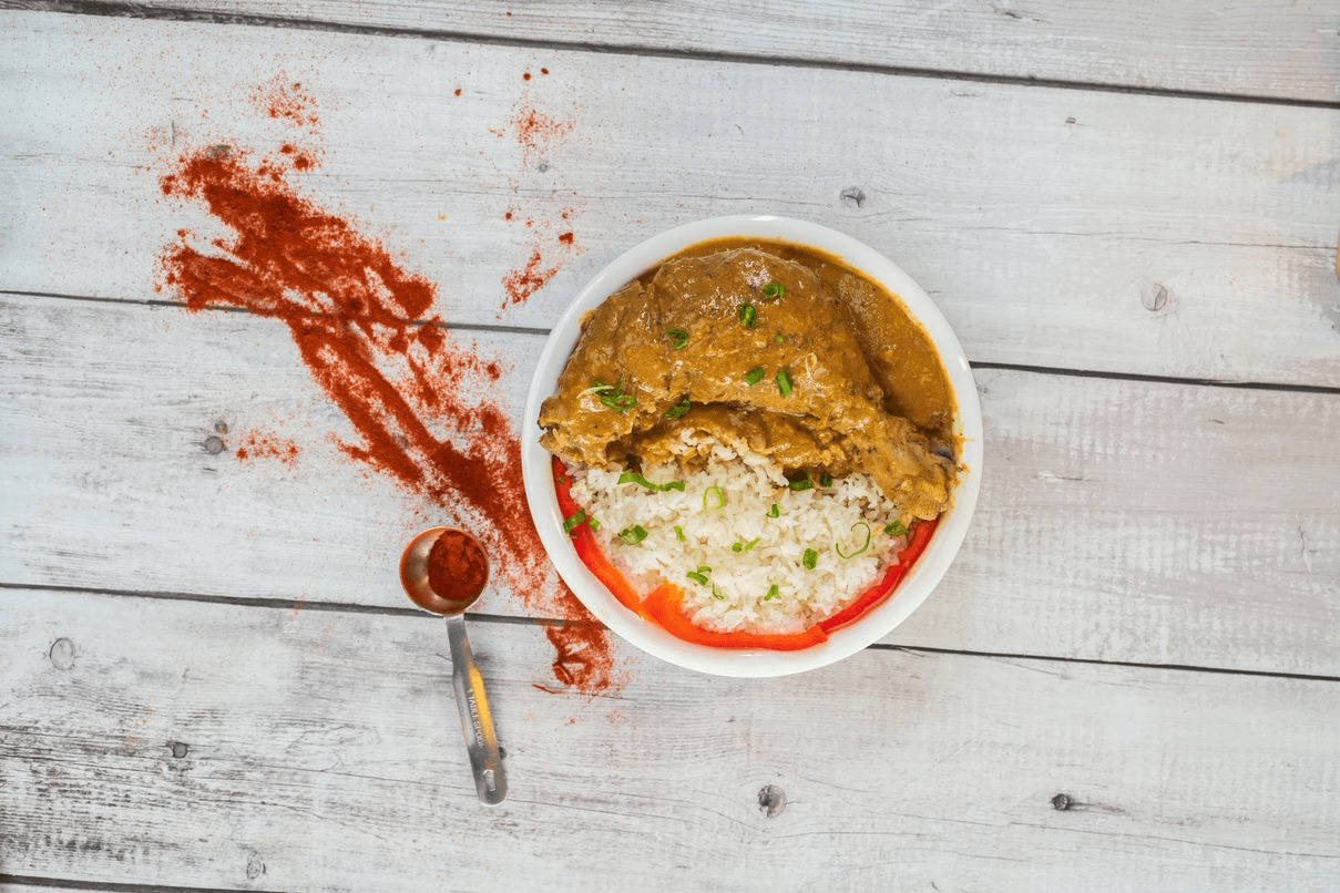 Groundnut stew with rice