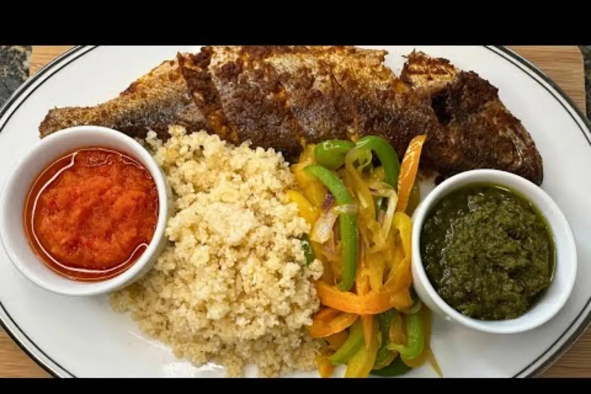 Sauteed Couscous Fried Fish